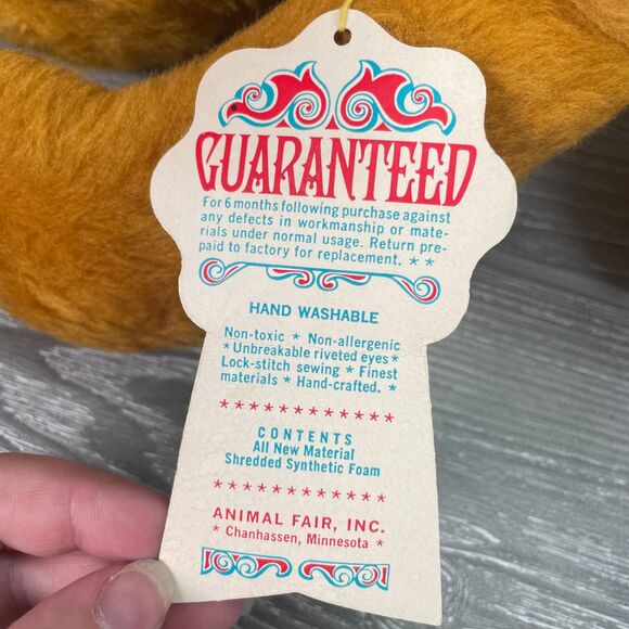 Vintage Animal Fair 18in Floppy Gina Plush Puppy Dog Stuffed Animal with TAGS - Picture 10 of 12